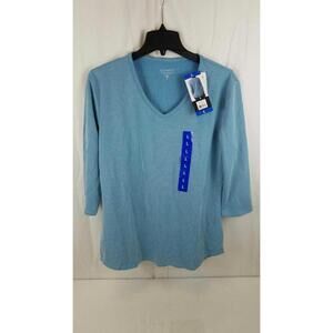 Segments Womens Sleeve V-Neck Tee Size S